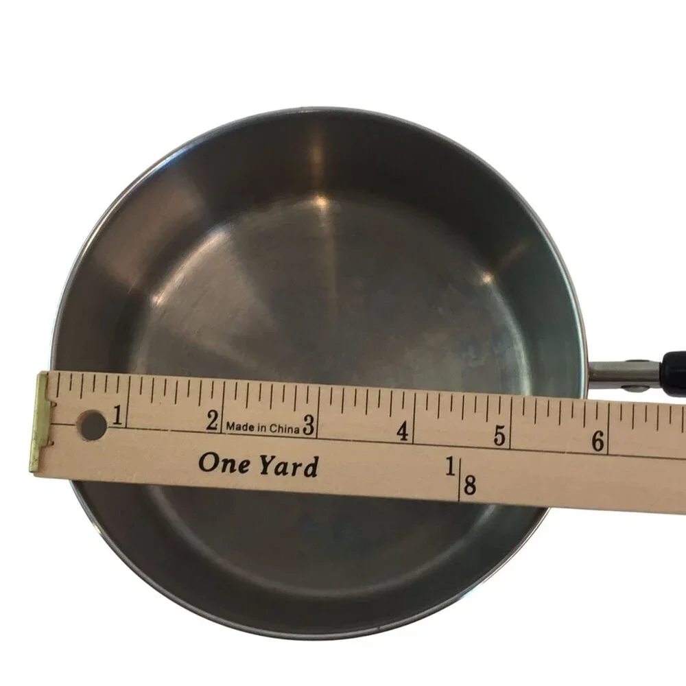 Vtg Revere Ware 1 Qt/95L‎ Sauce Pan w/Lid Indonesia Double Ring Copper Stainless